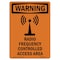 Signmission OSHA Warning Sign, 5" Height, Radio Frequency Controlled, Portrait, WS-D-35-V-13474 OS-WS-D-35-V-13474 - alternate 1